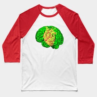 Brain&Heart Interactive Magenta&Green Filter T-Shirt #2 By Red&Blue Baseball T-Shirt